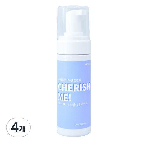 내추럴데이 체리쉬 미 이너 여성 청결제 07 화이트시크릿, 150ml, 4개