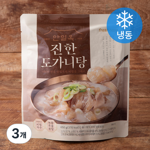 프레시지 안일옥 진한 도가니탕 (냉동), 650g, 3개