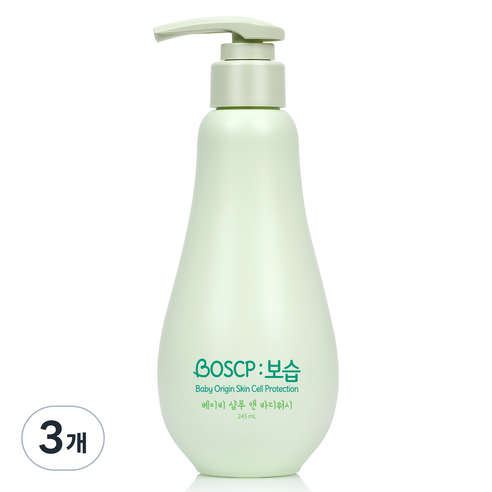 보습 베비언스 베이비 샴푸 앤 바디워시, 245ml, 3개