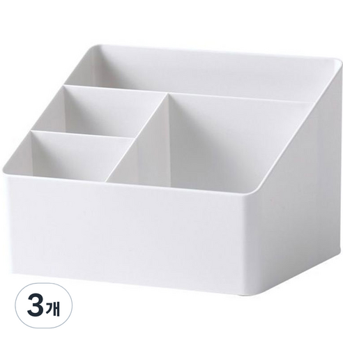 앙플러스 깔끔 책상 데스크 오거나이저 정리함, 화이트, 3개