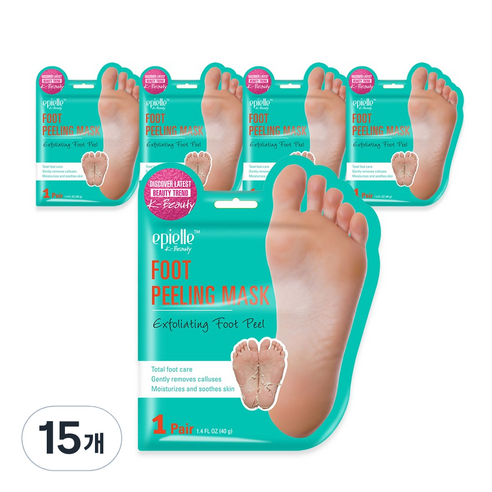 에피엘르 각질제거 풋 필링 마스크팩, 2개입, 15개