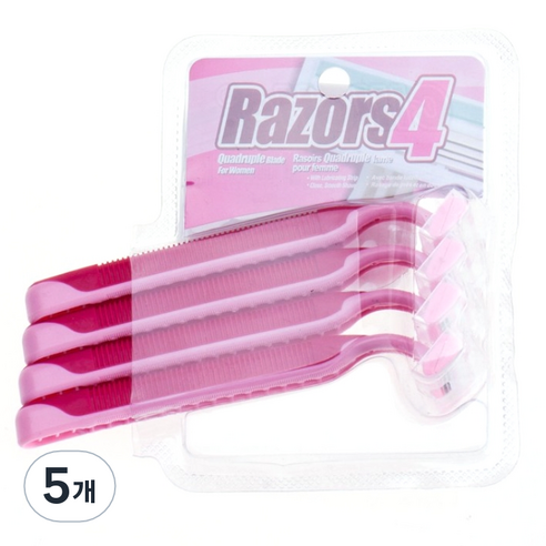 드위트리 Razors 4 일회용 면도기 핑크, 5개, 4개입
