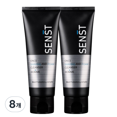 센스트 원스 쉐이빙 앤 폼클렌저 옴므, 8개, 120ml
