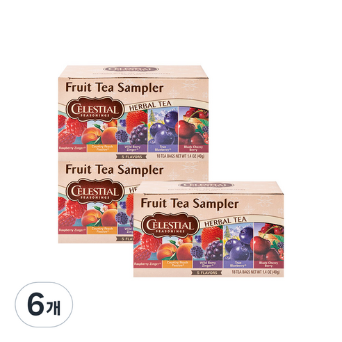 셀레셜시즈닝스 푸룻 티 샘플러, 40g, 1개입, 6개