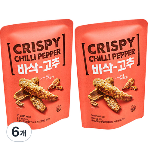 에치와이 바삭-고추, 30g, 6개