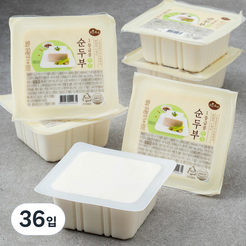 맑은물에 1등급콩 한컵순두부, 150g, 36개