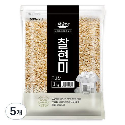 더담은 국산 찰현미, 1kg, 5개