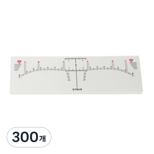 반영구 재료 일자형 눈썹 디자인 스티커, 혼합색상, 300개
