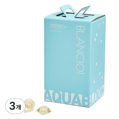 블랑101 향기부스터 캡슐 세탁세제 아쿠아블룸 15g, 30개입, 3개