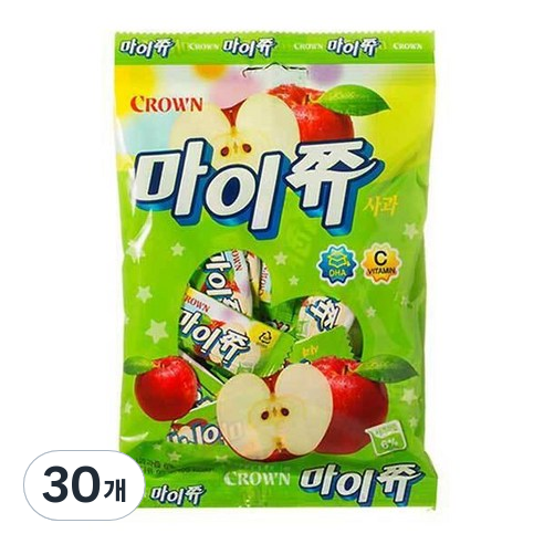 크라운 마이쮸 사과필로우 츄잉캔디, 30개, 92g
