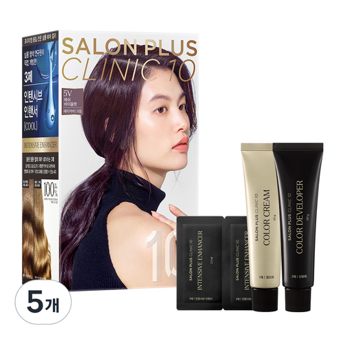 미쟝센 살롱 PLUS CLINIC 10 염색제, 5 애쉬 바이올렛, 5개