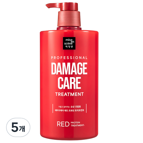미쟝센 데미지케어 로즈프로틴 데일리 트리트먼트, 1000ml, 5개