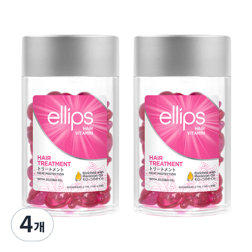 엘립스 헤어 비타민 핑크 위드 호호바 50p, 1ml, 4개