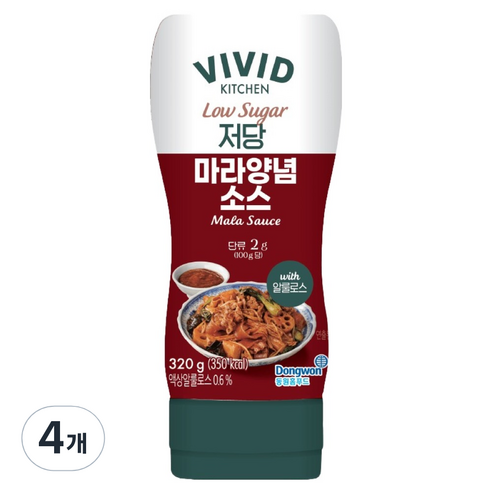 비비드키친 저당 마라양념소스, 320g, 4개