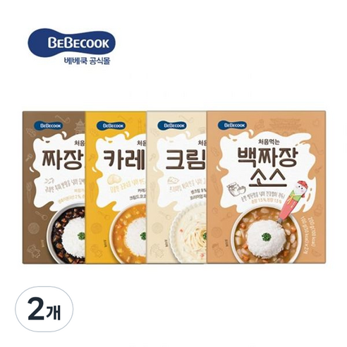 베베쿡 처음먹는 백짜장 소스, 백짜장맛, 2개