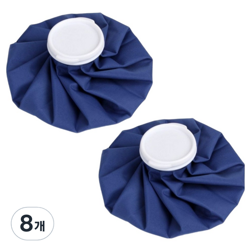 살림핏 냉온 방수 아이스팩 찜질주머니 네이비 15cm, 8개