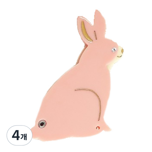 라테스트 고양이토끼 슬라이드 미러, 혼합색상, 4개
