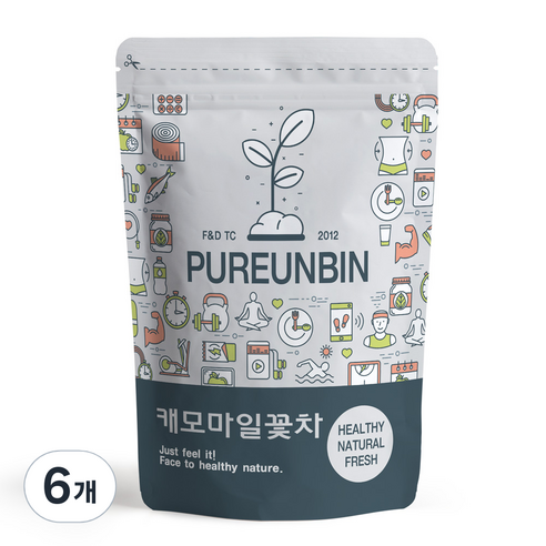 푸른빈 캐모마일 꽃잎 차, 80g, 1개입, 6개