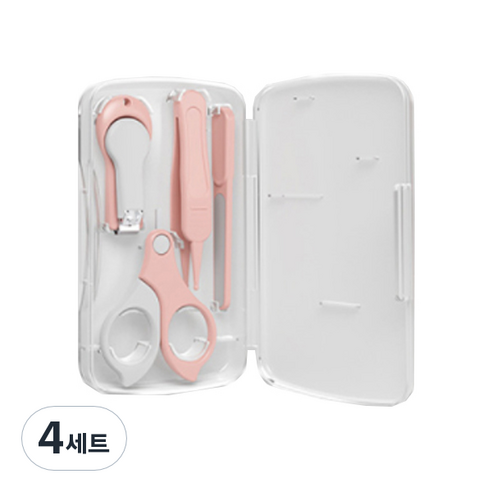 하마하마 손톱깎이 세트, 핑크, 4세트