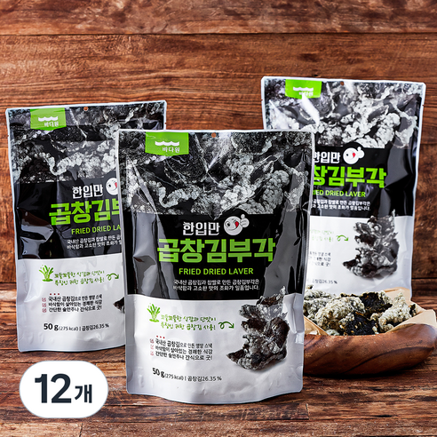 바다원 한입만 곱창김부각, 50g, 12개