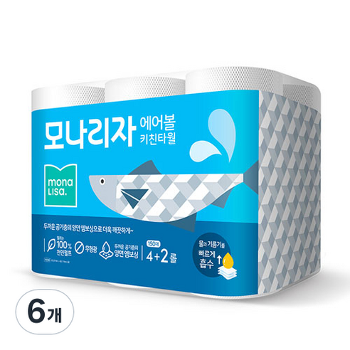 모나리자 에어볼 롤 키친타올, 150매, 36개