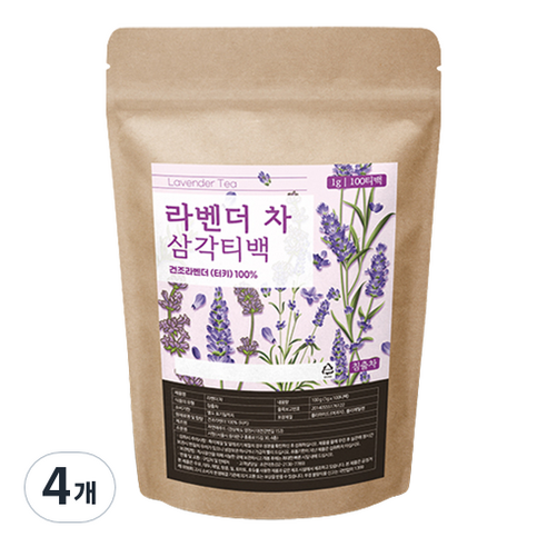 조은약초 라벤더 차, 1g, 100개입, 4개