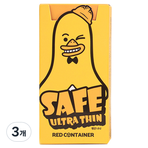 레드컨테이너 세이프 울트라씬 콘돔 나나, 12개입, 3개