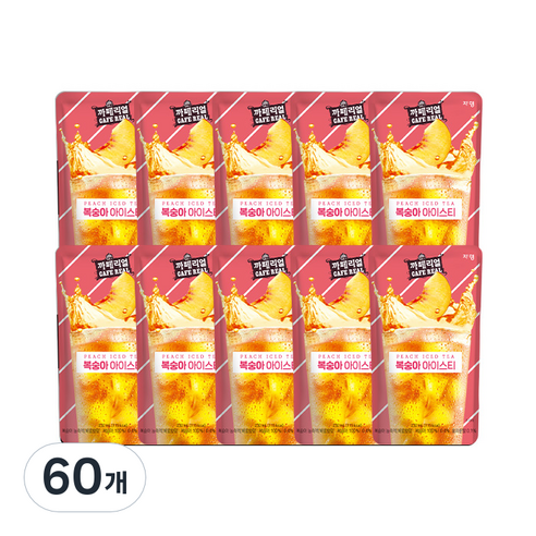 쟈뎅 까페리얼 복숭아 아이스티, 230ml, 60개