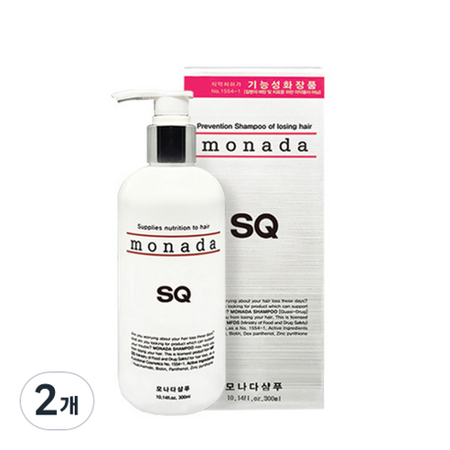 SQ제약 탈모 증상 완화 모나다 샴푸, 300ml, 2개