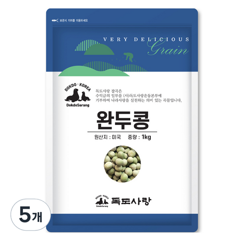 독도사랑 완두콩, 1kg, 5개
