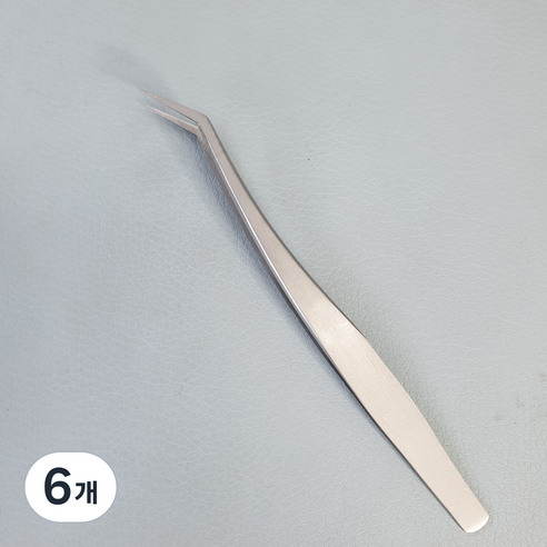 속눈썹연장 각진형 핀셋, 6개