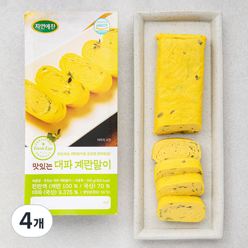 자연애찬 맛있는 대파 계란말이, 300g, 4개
