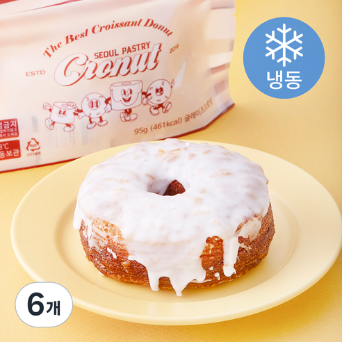 서울페이스트리 글레이즈 크로넛 (냉동), 95g, 6개