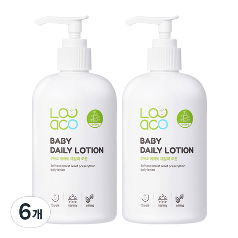 루아코 베이비 데일리 로션, 350ml, 6개