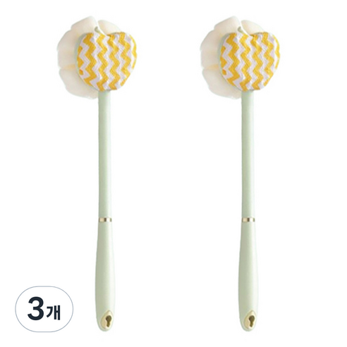 알로데 하트 바디바디 샤워브러쉬, TYPE04 그린, 2개입, 3개