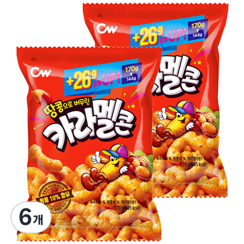 청우 카라멜콘, 170g, 6개