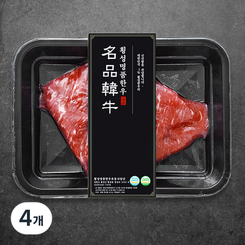 횡성한우 1등급 양지 국거리용 (냉장), 300g, 4개