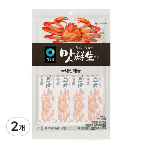 대상 청정원 맛선생 해물 스틱, 80g, 2개
