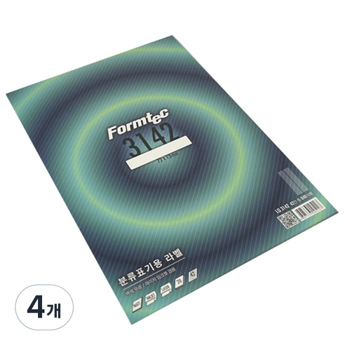 폼텍 전산 분류표기용 라벨지 72 x 13 mm LQ-3142, 42칸, 80개