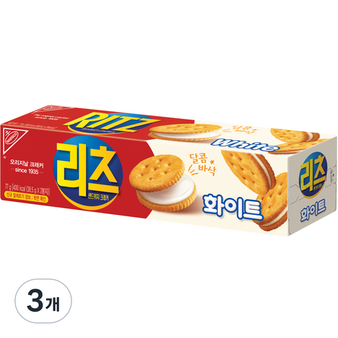 동서식품 리츠 샌드위치 화이트 2p, 3개, 77g