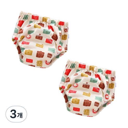 스타도어 유아용 큐트패턴 배변팬티 2p 세트, 카메라, 3개