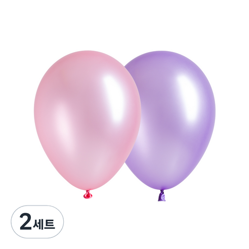 셈퍼텍스 풍선 13cm 2종 x 100p 세트, 펄라이트 핑크, 펄라일락, 2세트