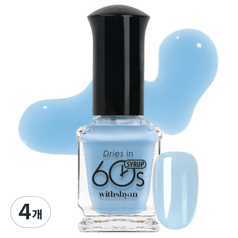 위드샨 60초 매니큐어, M151 퓨어시럽, 4개, 9ml