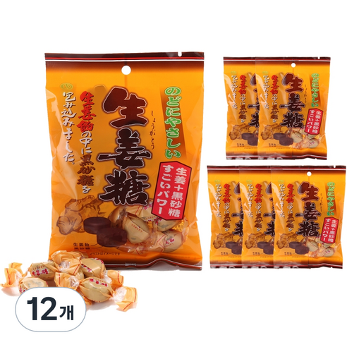 니씬 생강 사탕, 12개, 105g