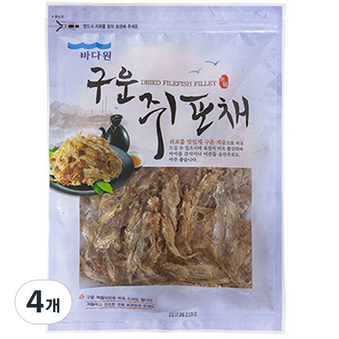 바다원 구운 쥐포채, 150g, 4개