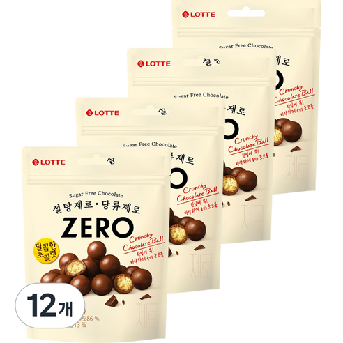 제로 크런치 초코볼, 12개, 34g