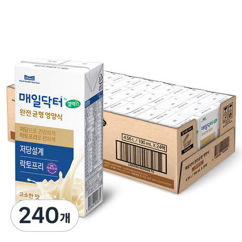 매일닥터 by셀렉스 완전균형영양식 고소한 맛, 190ml, 240개