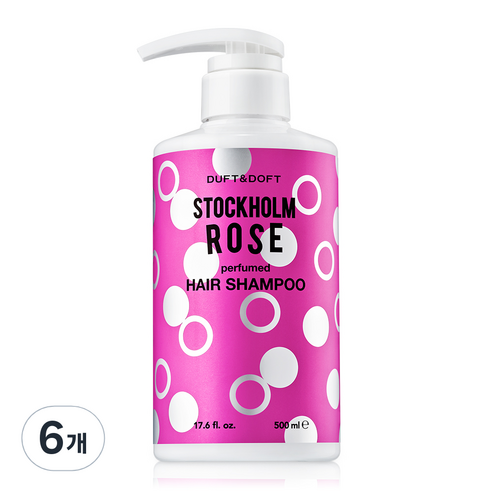 더프트앤도프트 퍼퓸드 샴푸 스톡홀름로즈, 500ml, 6개