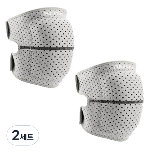 해피관절 REXCHI 쿠션2단 무릎보호대 그레이2개, 2세트, 그레이