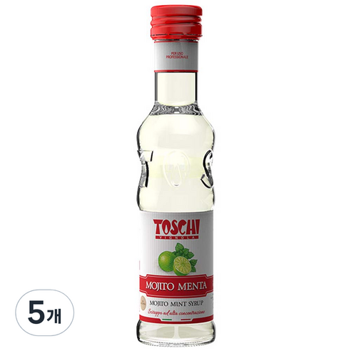 토스키 모히또민트 시럽, 250ml, 5개